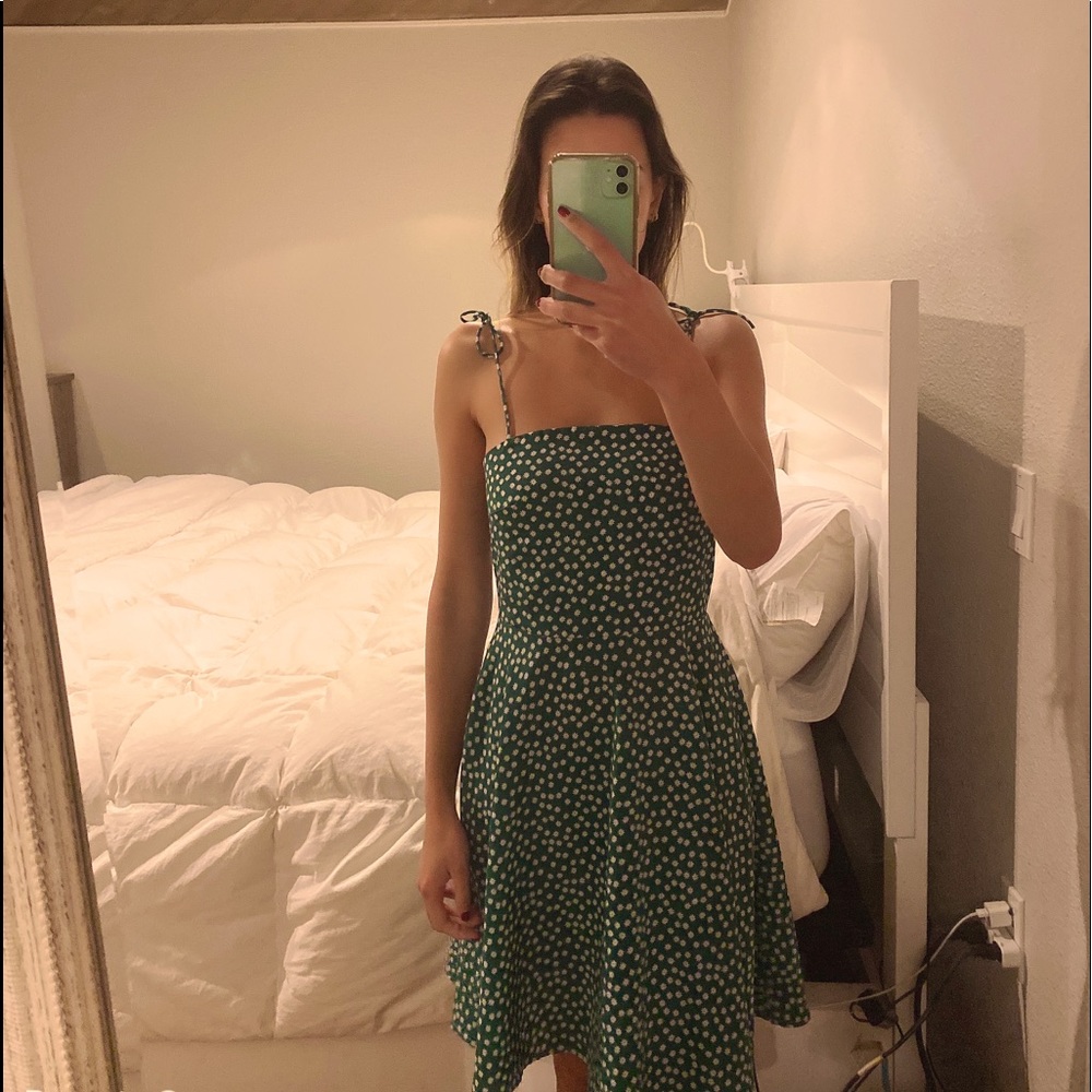 Spaghetti strap knee length dress